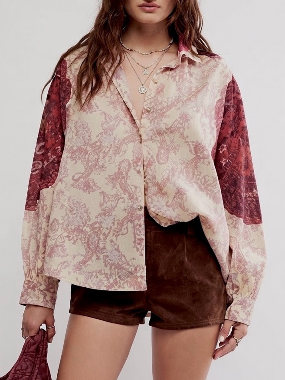 Free People Rose Bud Blouse Size L